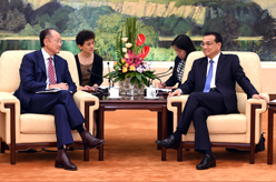 李克强会见世界银行行长金墉
