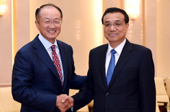 李克强会见世界银行行长金墉