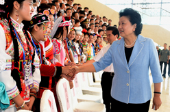 刘延东接见参加第十届全国少数民族传统体育运动会的各代表团代表