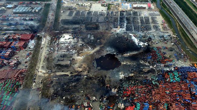 新华网新闻无人机队航拍滨海爆炸事故现场