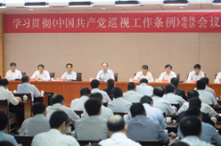 王岐山出席学习贯彻《中国共产党巡视工作条例》电视电话会议