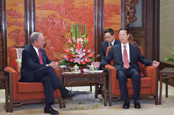 张高丽会见彭博有限合伙企业创始人布隆伯格