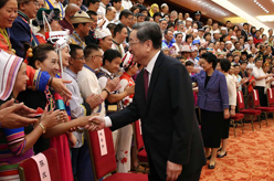 俞正声会见全国少数民族参观团