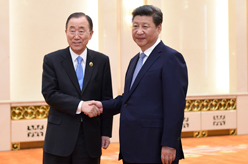 习近平会见联合国秘书长潘基文