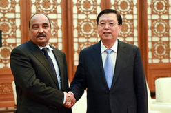 张德江会见毛里塔尼亚总统阿齐兹