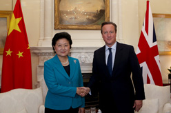 刘延东会见英国首相卡梅伦