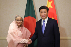 习近平会见孟加拉国总理哈西娜