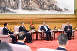 张德江会见香港纪律部队文化交流团