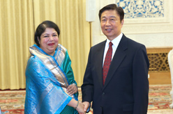 李源潮会见孟加拉国民议会议长