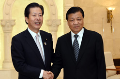 刘云山会见日本公明党代表团