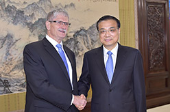 李克强会见第70届联大主席吕克托夫特