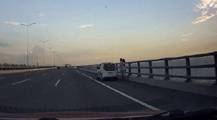 情侣在应急道停车依偎看晚霞 交警：罚3000记6分