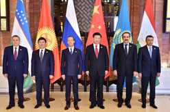 习近平集体会见上海合作组织成员国领导人