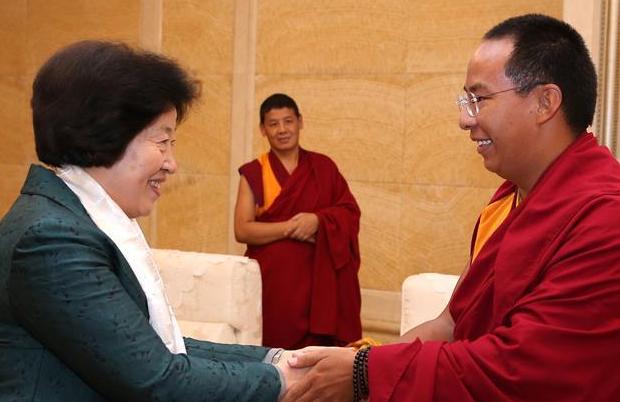 孙春兰会见班禅额尔德尼&middot;确吉杰布