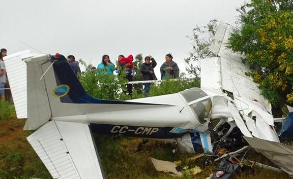 一架小型飞机在智利坠毁