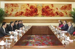 汪洋会见美国客人