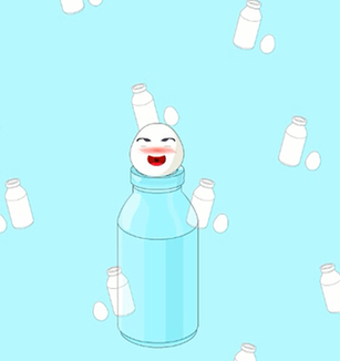 吃蛋的牛奶瓶