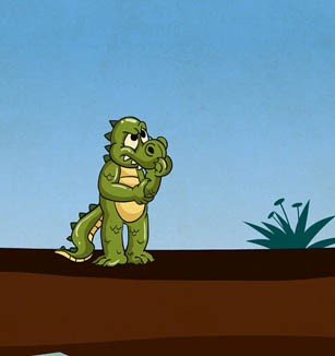 扬子鳄的三层洞穴