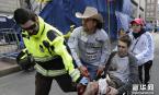 波士顿马拉松比赛终点线附近发生两起爆炸