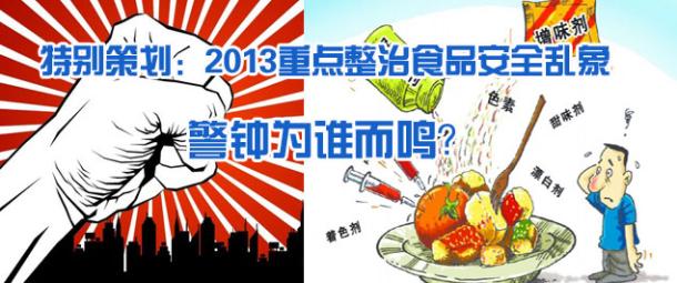 2013重点整治食品安全乱象