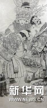 王丹《黄金时节》220cm&times;97cm 2018年 纸本 中国画