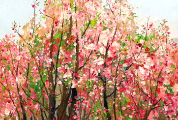 吴冠中《红梅》（局部）