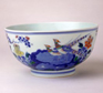 青花加彩花鸟纹碗