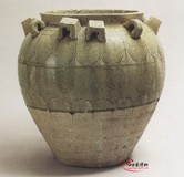 划莲瓣纹十系罐