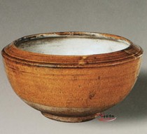 缸瓦窑黄釉钵