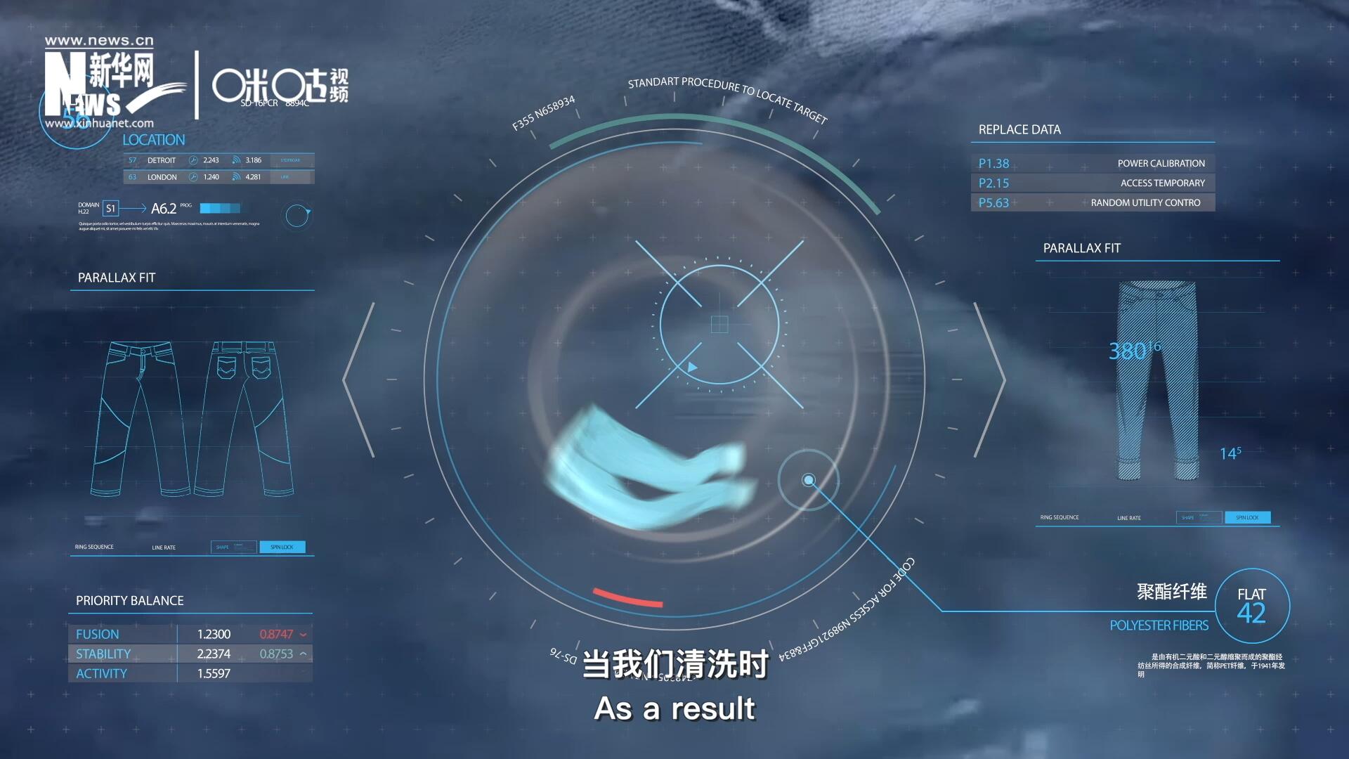 为了增强牛仔裤的弹性，面料里还会加入聚酯纤维