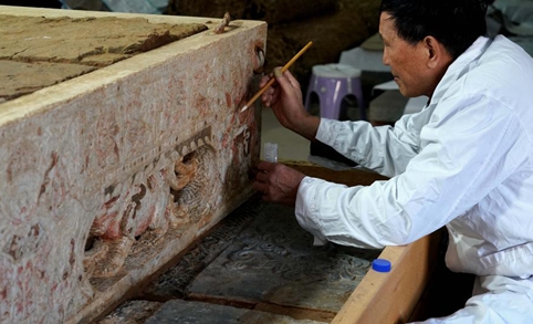 Across China: 1,400-yr-old tomb with white marble bed reveals religious exchanges on Silk Road