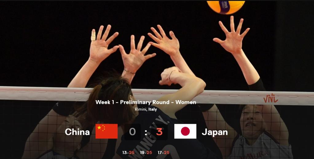 联赛首场失利！世联赛中国女排0-3不敌日本，今晚将对阵泰国队