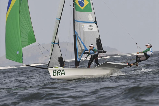女子帆船49人FX级：巴西选手夺冠