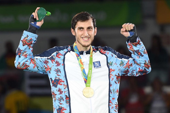 男子跆拳道80公斤以上级：阿塞拜疆选手夺冠