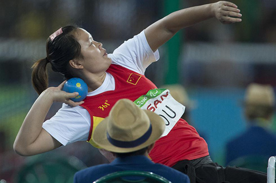 里约残奥会:邹丽娟打破女子铅球F34级世界纪录并摘金