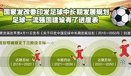 国家发改委印发中国足球中长期发展规划(2016-2050年)