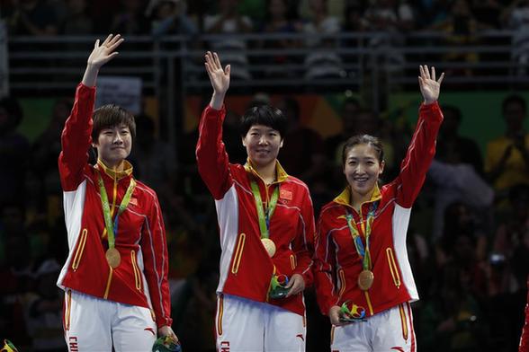 中国队卫冕乒乓球女子团体冠军