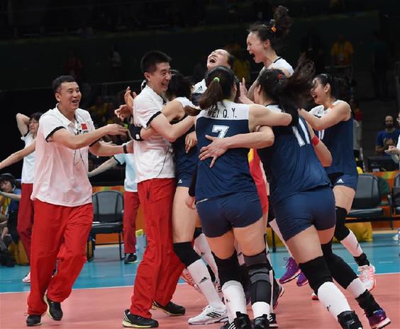 中國女排贏強敵巴西晉級四強