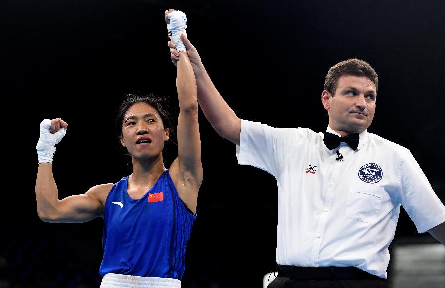 任燦燦晉級女子拳擊48-51公斤級準決賽