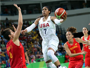 美国女篮大胜西班牙实现奥运会六连冠