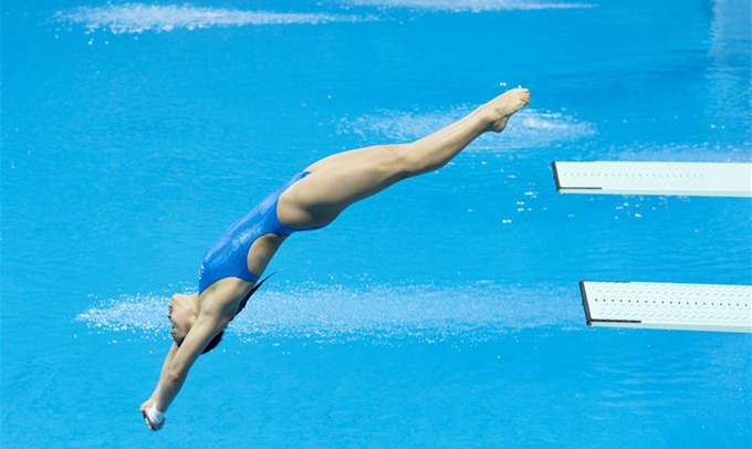 跳水全国冠军赛：王涵获女子一米跳板季军