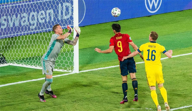 欧锦赛小组赛：西班牙平瑞典