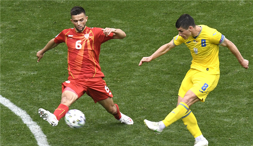 欧锦赛小组赛：乌克兰胜北马其顿