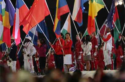 奧運會閉幕式 中國旗手徐莉佳笑容燦爛
