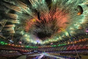 伦敦奥运会闭幕式上的焰火表演