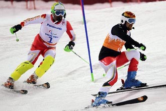 小回旋障碍滑雪：男子视力受损组赛况
