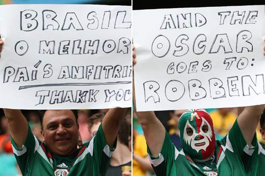墨西哥球迷看台举标语