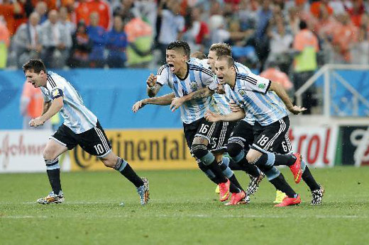 阿根廷点球大战战胜荷兰晋级决赛