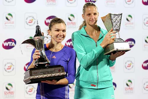 WTA迪拜网球公开赛:哈勒普2-0胜普利斯科娃夺
