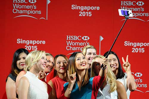 新加坡汇丰女子高尔夫冠军赛举行赛前活动